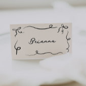 Hand getrokken Squiggle Lijst Place Card Plaatskaartje