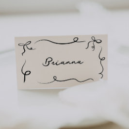 Hand getrokken Squiggle Lijst Place Card Plaatskaartje