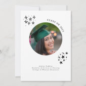 Hand getrokken Squiggly Line White Graduation Part Kaart (Achterkant)