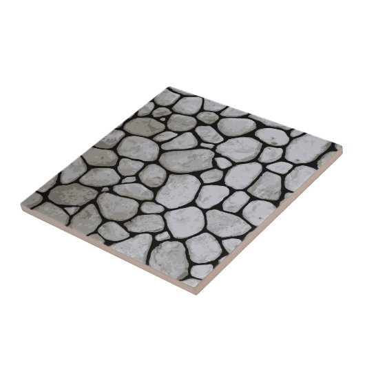 Hand getrokken stenen Moderne badkamer decor Zwart Tegeltje (Zijkant)