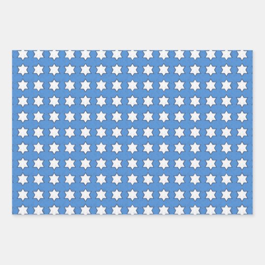 Hand getrokken ster van David Chanoeka Set Inpakpapier Vel (Voorkant)