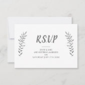 Hand getrokken stijl bloemblaadjes RSVP-kaart RSVP Kaartje (Voorkant)