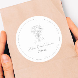 Hand getrokken stijl Casual bloemig koel Vrijgezel Ronde Sticker