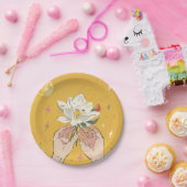 Hand getrokken stijl met Lily Flowers Papieren Bordje (Feest)