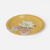Hand getrokken stijl met Lily Flowers Papieren Bordje (Gekanteld)
