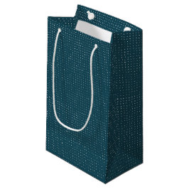 Hand getrokken Stippen op donker Blauwgroen Klein Cadeauzakje