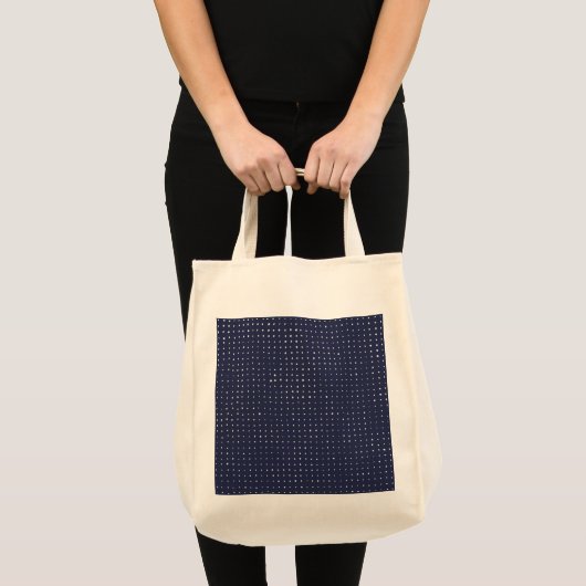 Hand getrokken Stippen op Violet Donkerblauw Tote Bag (Voorkant (product))