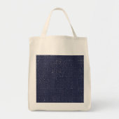 Hand getrokken Stippen op Violet Donkerblauw Tote Bag (Voorkant)