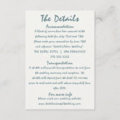 Hand getrokken strand Uitzicht Retro Unieke bruilo Informatiekaartje (Voorkant)