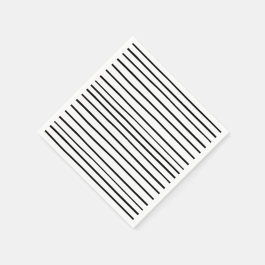 Hand getrokken strepen zwart en wit papier servet (Hoek)