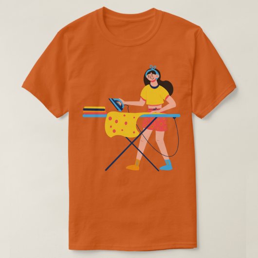 Hand getrokken STRIJKVROUW T-shirt (Design voorkant)