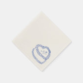 Hand getrokken taart blauw grillige bruiloft servet (Hoek)