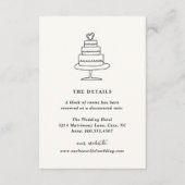 Hand getrokken taart Doodle moderne bruiloft Informatiekaartje (Voorkant)