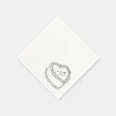 Hand getrokken  taart grillige bruiloft servet (Hoek)