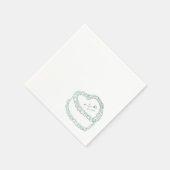 Hand getrokken  taart grillige bruiloft servet (Hoek)