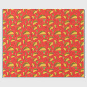 Hand getrokken taco's en chillies Mexicaanse voeds Cadeaupapier (Vlak)
