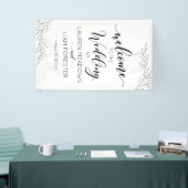 Hand getrokken takken bruiloft welkom banner (Beurs)