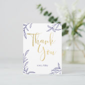 Hand getrokken takken Dank u Briefkaart (Staand voorkant)