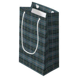 Hand getrokken Tartan Plaid Blauwe Strepen Patroon Klein Cadeauzakje