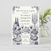 Hand getrokken Tekening Handschrift Bruiloft Kaart (Staand voorkant)