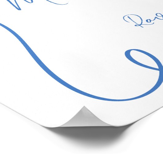 Hand getrokken tekeningen Champagne Pour Wedding W Poster (Hoek)