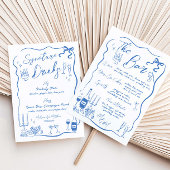 Hand getrokken tekeningen Doodles Wedding Bar Menu