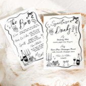Hand getrokken tekeningen Doodles Wedding Bar Menu