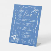 Hand getrokken tekeningen Doodles Wedding Bar Menu Reclamebord Met Voetstuk (Voorkant)