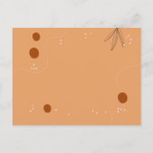 Hand getrokken terracotta Abstracte bruiloft uitno Briefkaart (Achterkant)