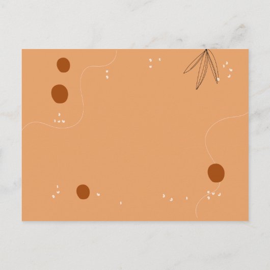Hand getrokken terracotta Abstracte bruiloft uitno Briefkaart (Achterkant)