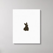 Hand getrokken Terrier Silhouet Canvas Print (Voorkant)