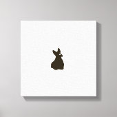 Hand getrokken Terrier Silhouet Canvas Print (Voorkant)