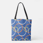 Hand getrokken  textuurpatroon tote bag (Achterkant)