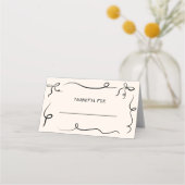 Hand getrokken Thanksgiving Dinner Place Card Plaatskaartje (Voorkant)