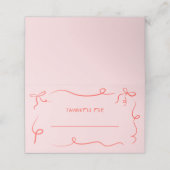 Hand getrokken Thanksgiving Dinner Place Card Plaatskaartje (Buitenkant ongevouwen)