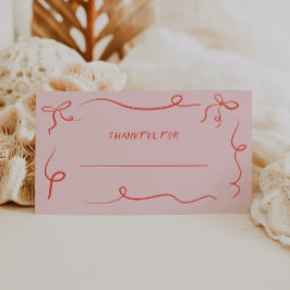 Hand getrokken Thanksgiving Dinner Place Card Plaatskaartje