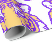 Hand getrokken Tiger Fan Wrapping Paper Cadeaupapier (Rol Hoek)