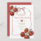 Hand getrokken tomaat Baby shower uitnodiging (Voorkant / Achterkant)