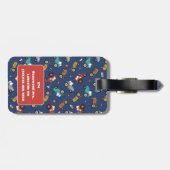 Hand getrokken tractoren Patroon Bagagelabel voor (Achterkant horizontaal)