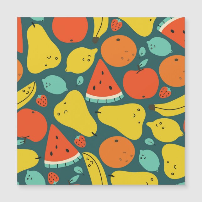 Hand getrokken tropisch fruitpatroon (Voorkant)