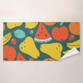 Hand getrokken tropisch fruitpatroon badhanddoek (Badhanddoek)