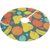 Hand getrokken tropisch fruitpatroon kerstboom rok (Gekanteld)