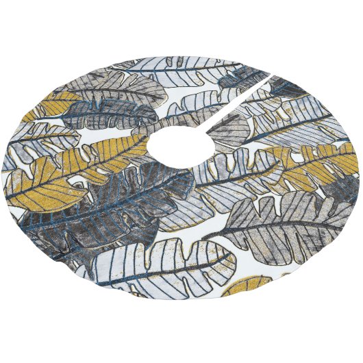 Hand getrokken: tropische bladeren kerstboom rok (Gekanteld)