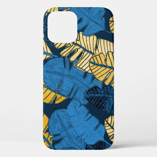 Hand getrokken tropische bladeren: naadloos Case-Mate iPhone case (Achterkant)