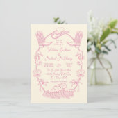 Hand getrokken Tropische Kust Cowboy Strand Bruilo Kaart (Staand voorkant)