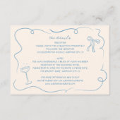  Hand Getrokken Trouwdetails Kaart (Voorkant)