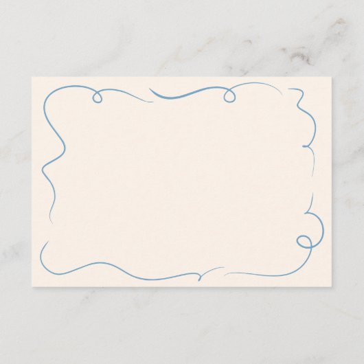  Hand Getrokken Trouwdetails Kaart (Achterkant)