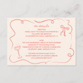  Hand Getrokken Trouwdetails Kaart (Voorkant)