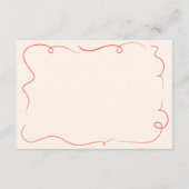  Hand Getrokken Trouwdetails Kaart (Achterkant)