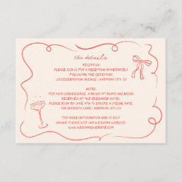  Hand Getrokken Trouwdetails Kaart